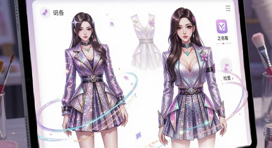 以闪亮之名服装设计界面展示