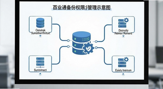 百业通数据备份与权限管理示意图
