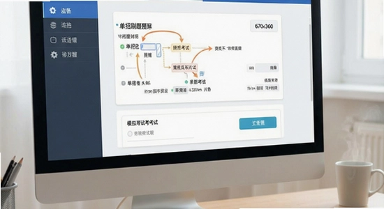 单招刷题网模拟考试场景 670x360