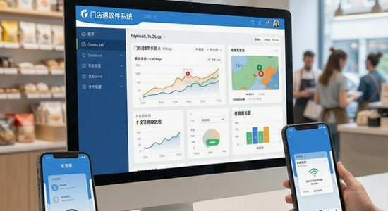 门店通软件系统多场景应用示意