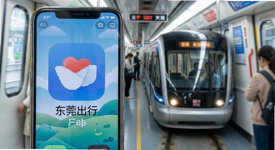 东莞地铁App旅游出行与通勤场景展示图 670x360