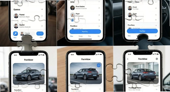 汽车经销商App多场景使用拼图