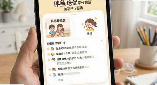 伴鱼培优家长端学习报告界面