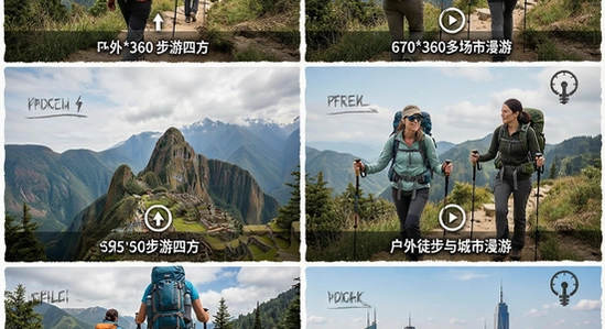 670*360 步游四方户外徒步与城市漫游多场景应用图