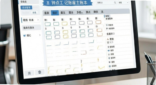 钟点工记账多雇主账本管理界面