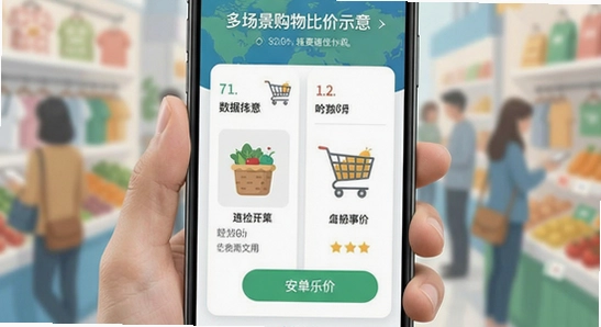 多场景购物比价应用示意