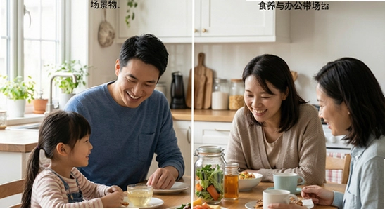 食养集多场景应用家庭食养与办公带餐场景图