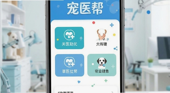 宠医帮软件主界面功能展示图