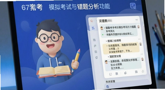 670*360酷酷考模拟考试与错题分析功能