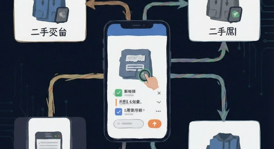 转悠二手交易平台安全交易流程示意图