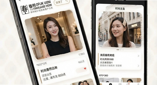 670*360的时尚春熙商户APP界面展示图