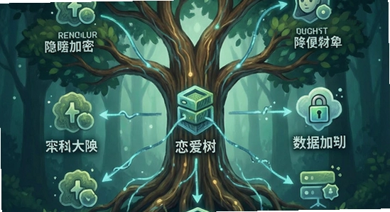 恋爱树数据加密与隐私保护示意图