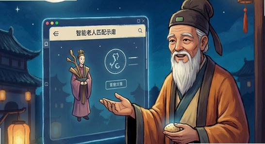月下老人智能匹配界面示意图