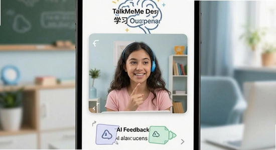 TalkMe 学习场景与AI反馈界面 670*360