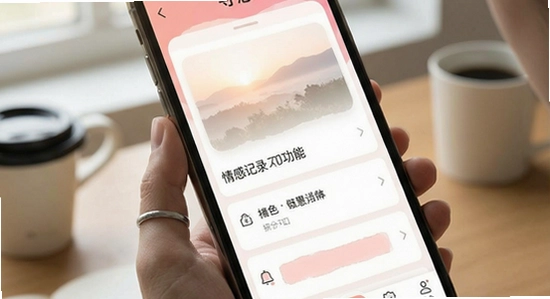 寻念app主界面情感记录功能展示
