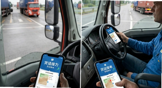 不同场景下货运司机使用app找货接单