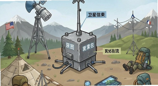 卫星信使户外组网示意图