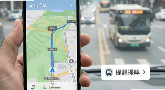 宜出门离线导航与公交提醒场景