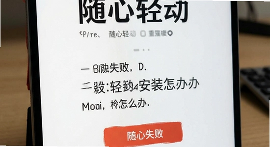 随心轻动安装失败怎么办
