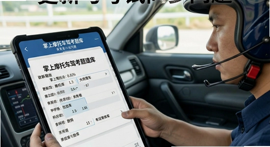 掌上摩托车驾考题库更新与考试同步问题