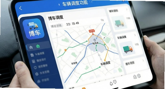 博车拖运App主界面车辆调度功能展示