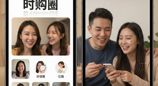 时购圈多场景社交互动
