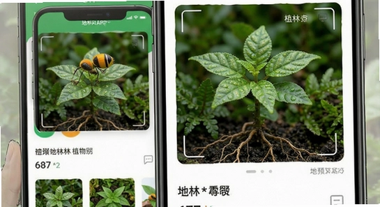 670*360 地林林APP首页植物识别界面展示