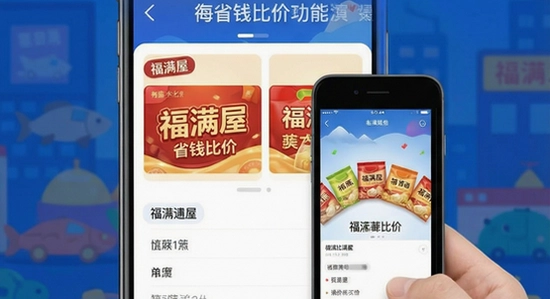福满屋省钱比价功能操作截图