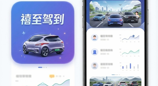 670*360 禧至驾到APP主界面功能展示图