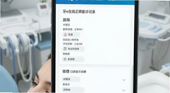 牙e在线正畸复诊记录界面